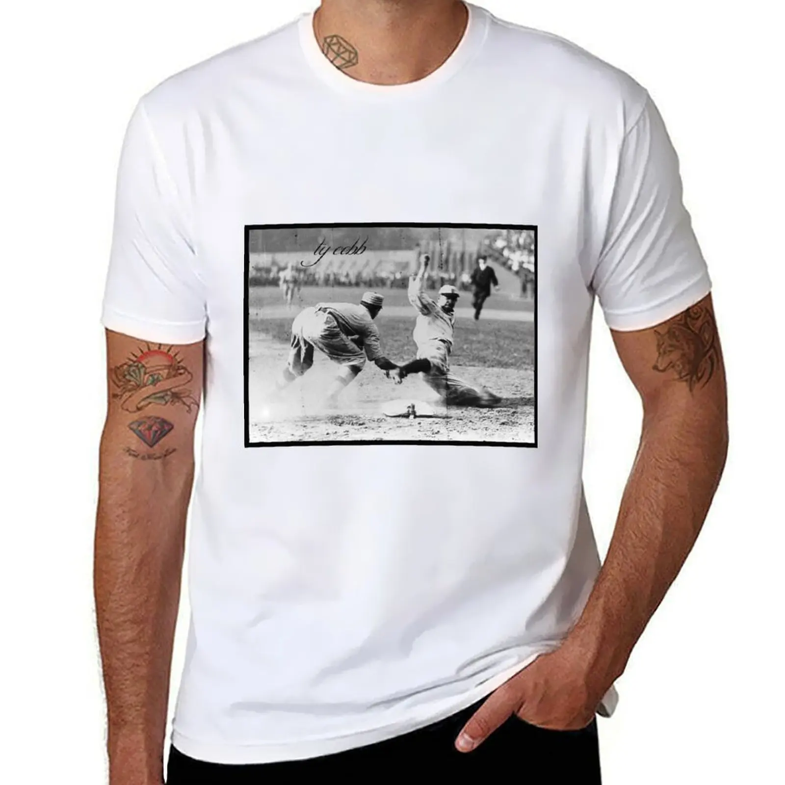 

Ty Cobb T-Shirt man t shirt heavy cotton man t shirts high quality luxury brand T-Shirt
