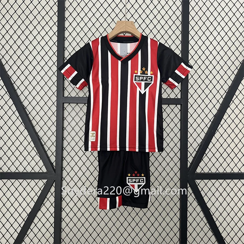 

2024/25 Детская быстросохнущая одежда Sao Paulo Away, тренировочная футбольная рубашка