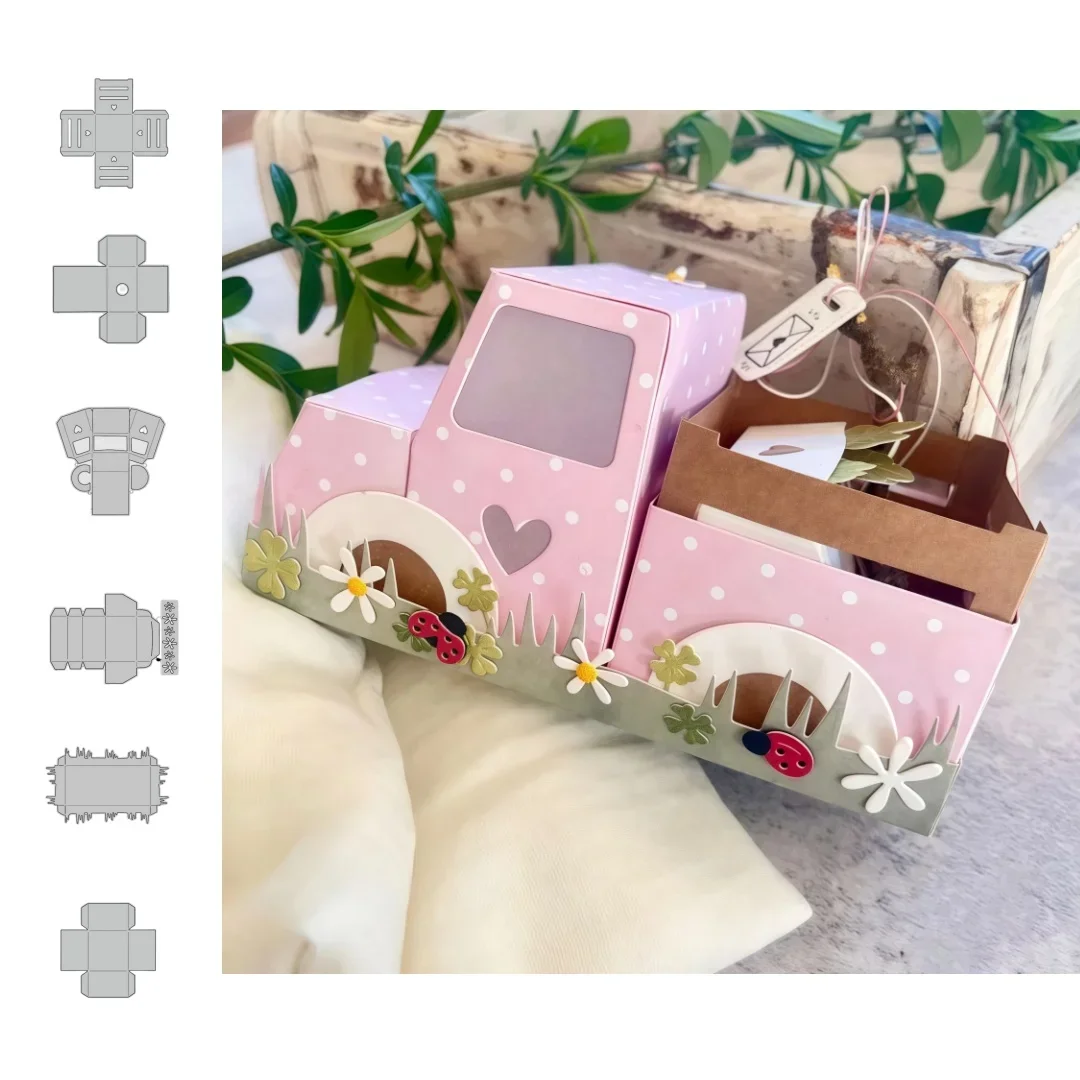 

2025 New Arrival Pickup Truck Metal Cutting Dies for DIY Scrapbooking Card Making Stencils Embossing Craft Decoration