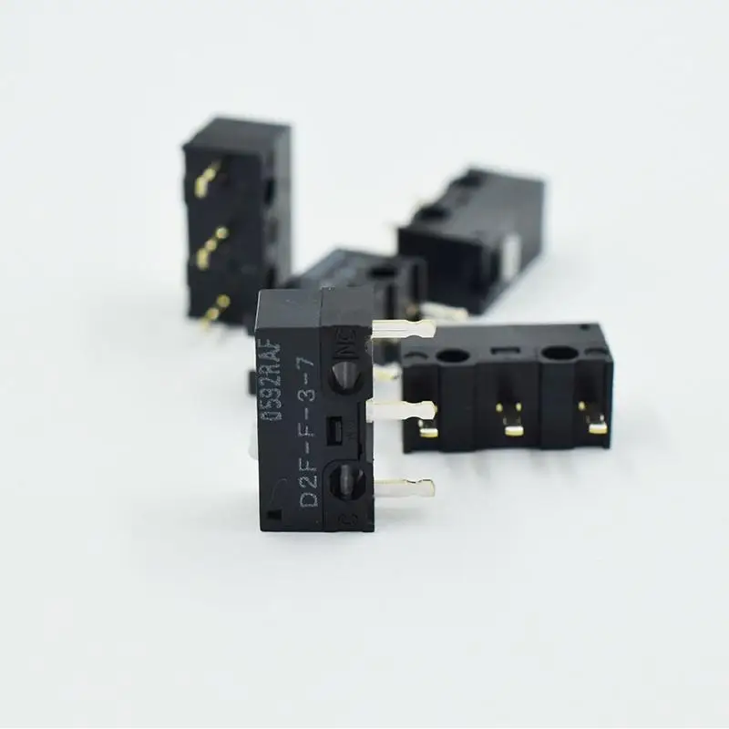 D2F - F-3-7 Snap Action N.O./N.C. SPDT Pin Plunger 3A 125VAC 30VDC 1.47N Travel micro switch for Omron mouse switch