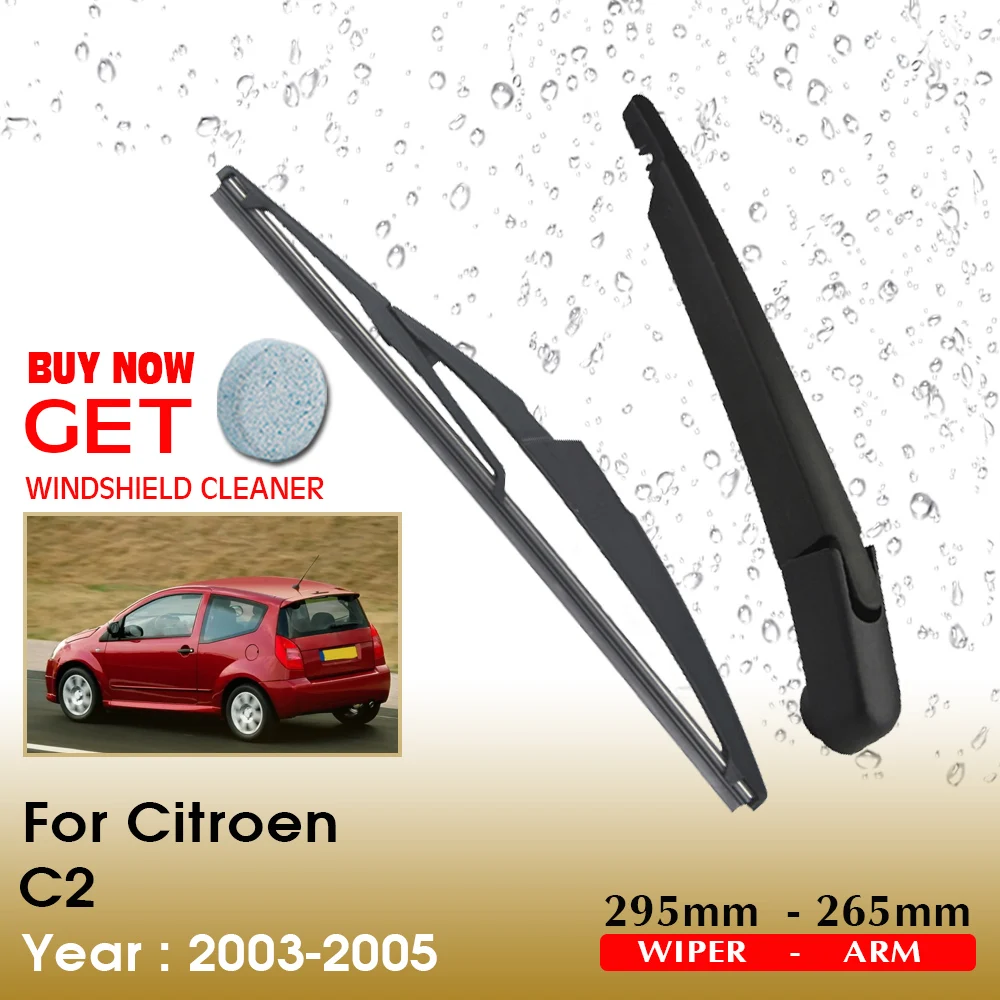 

Car Wiper Blade Rear Windshield Wiper Arm Blade Brushes For Citroen C2 295MM 2003-2005 Windscreen Wiper Auto Accessories