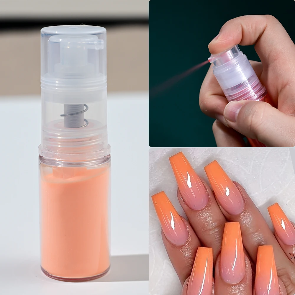 Polvo acrílico en aerosol Quick Ombre para uñas, 12 colores, 10g, Pastel degradado de neón con efecto increíble, polvo profesional para inmersión de uñas