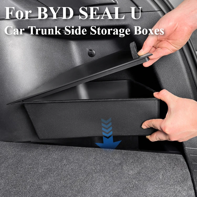 

For BYD SEAL U DM-i EV Song Plus Sealion 6 ABS Trunk Side Slot Organizer With Lid Storage Box