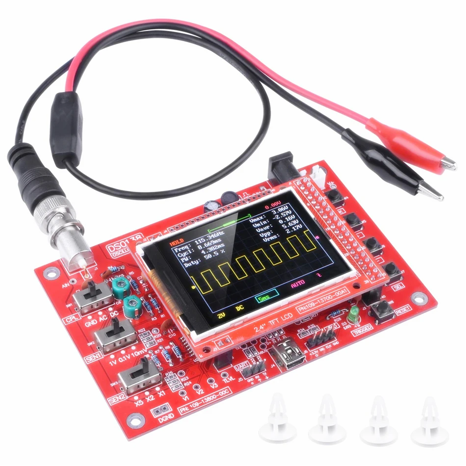 Soldered DSO FNIRSI-138 Oscilloscope Production DIY Kit E-learning Kit Open Source STM32 2.4-inch TFT Screen 1Msps Analog