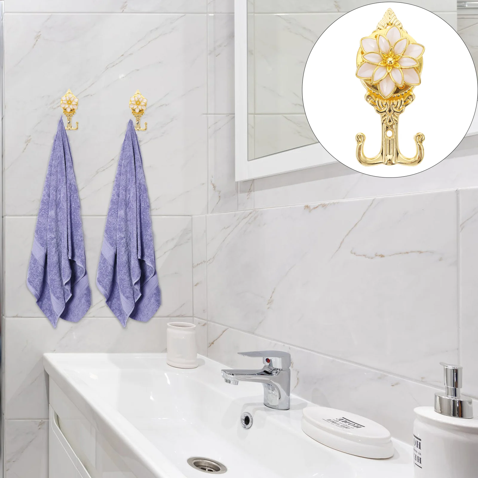 

4 Pcs Curtain Wall Hook Ceiling Hooks Retro Decor Pink Hangers Decorative Mount Child