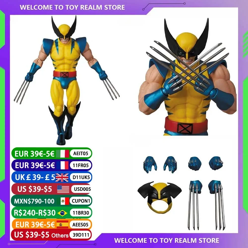 Ct Toys Deadpool Anime MAFEX No.096 X-Men Wolverine Figurine Comic Version Action Figure Collection Model Toy for Children Gifts