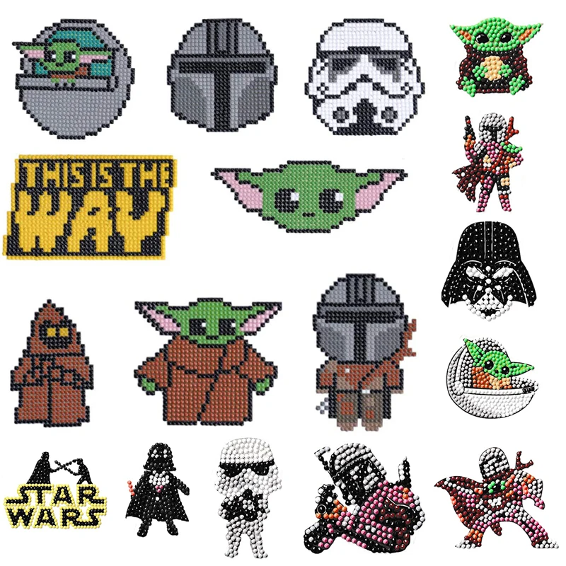 2022 새로운 DIY 다이아몬드 그림 스티커 만화 아트 세트 초보자 모자이크 스티커 숫자 키트로 어린이를위한 공예 세트