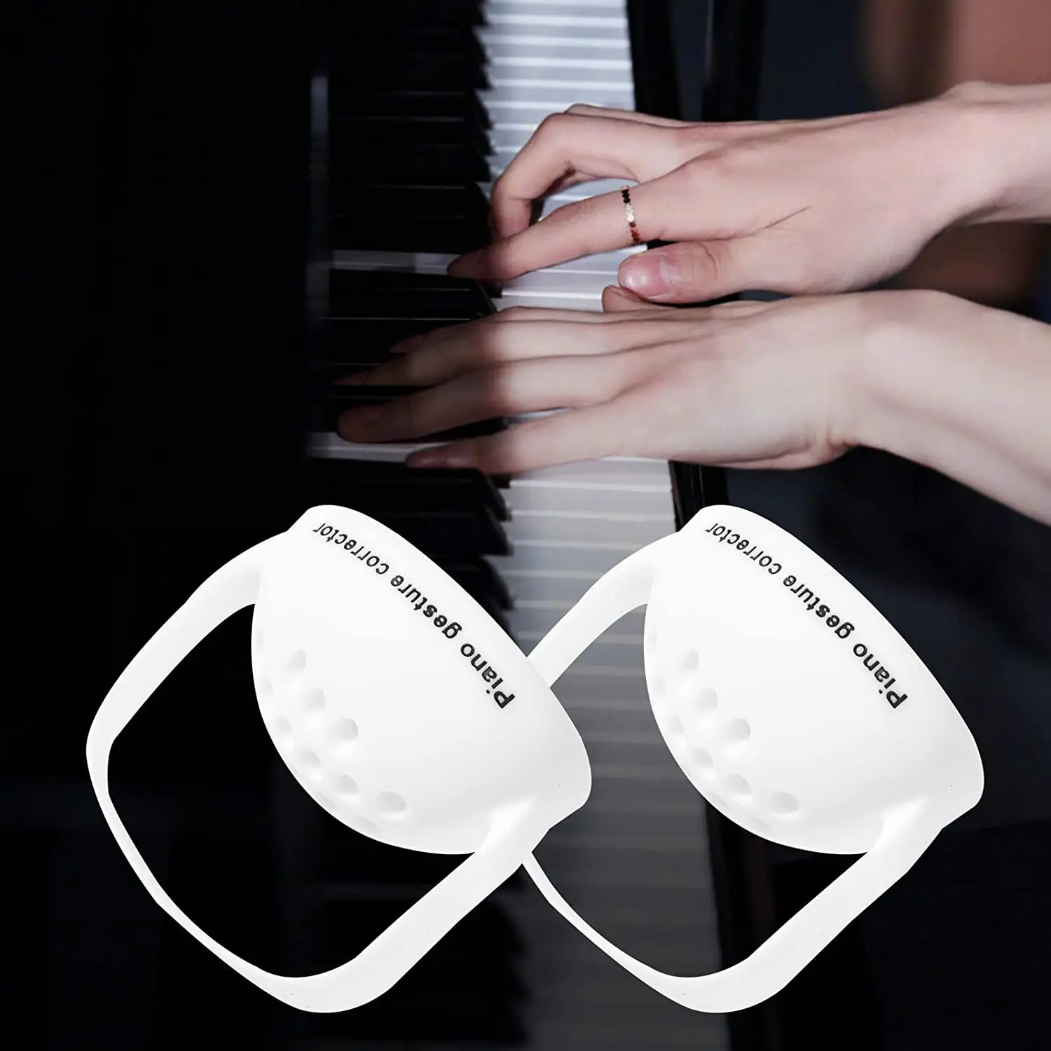 IRIN Piano Hand Corrector Silicone Piano Hand Orthotic Device Piano Hand Gesture Corrector for Piano Beginners Wearable TS-01