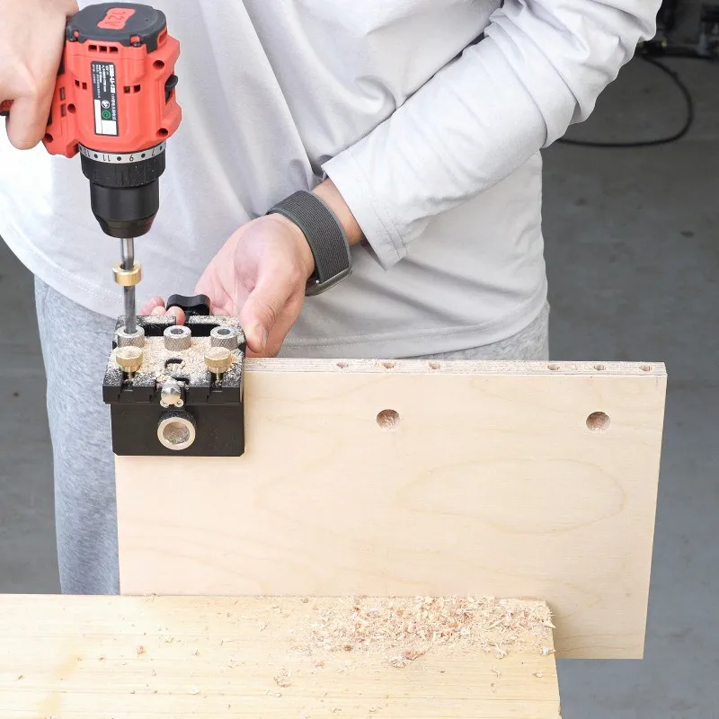 [NEW!A08R】 Woodworking Drilling Locator 3-In-1 Doweling Jig Hole Puncher Drilling Kit Wood Working Carpenter Tool Drill Guide Ki