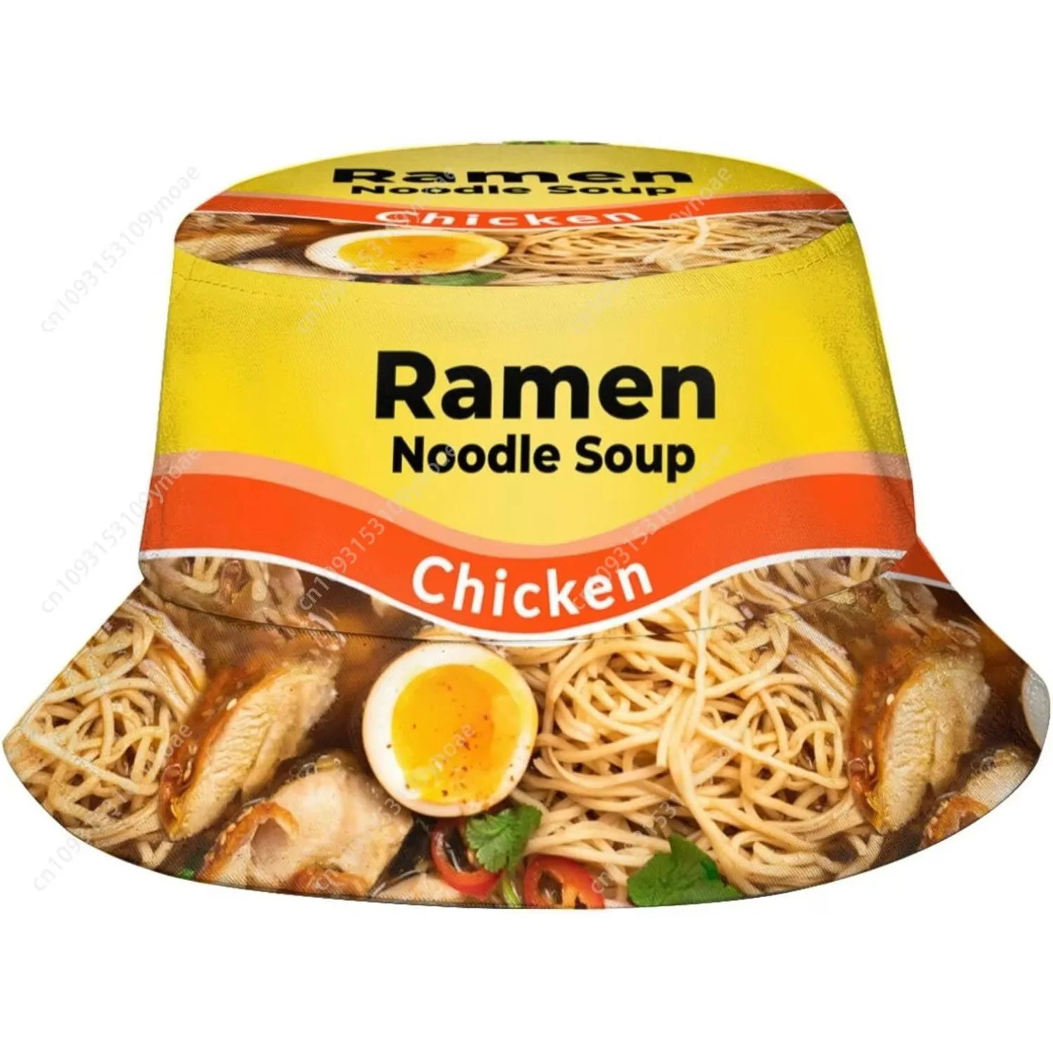 Funny Food Bucket Hat Ramen Hot Dog Baked Beans Cheese Pattern Bucket Hats Man Women Sun Cap Packable Fisherman Hat Outdoor Caps