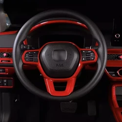 Car Steering Wheel Trim Control Button Frame Cover Sticker Interior Accessories For Honda Civic11th ZRV CRV Accord11th 2023 2024