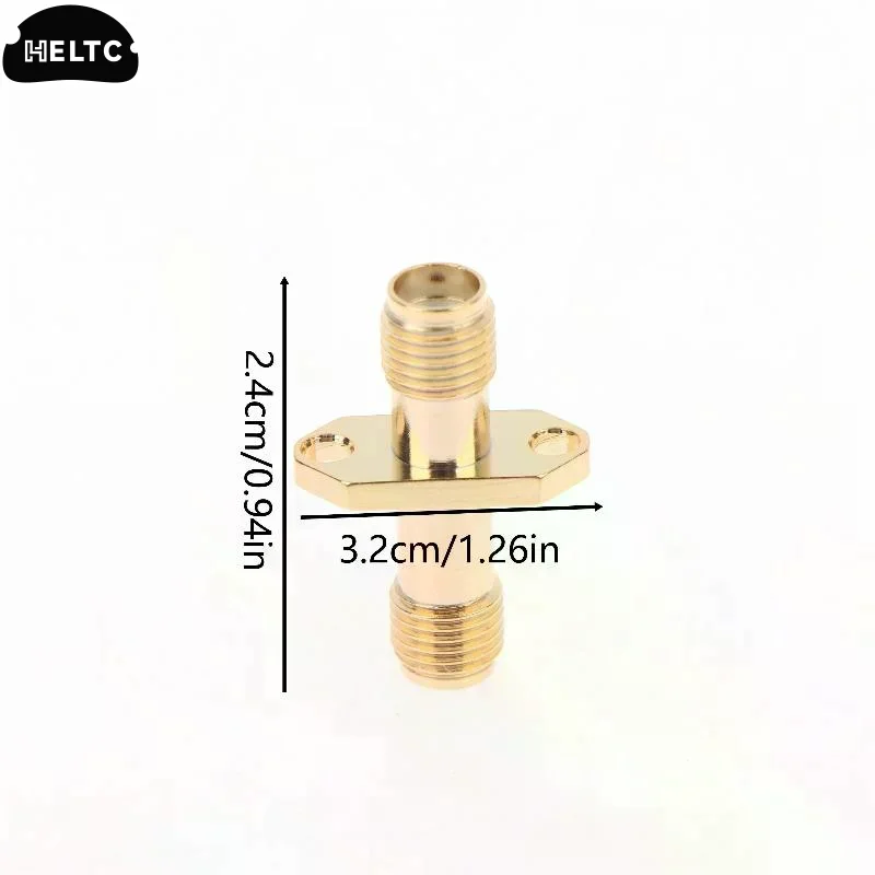 2Pcs SMA Female To SMA Female Adapter 2 Hole Flange Mount RF Coaxial Connector SMA KKF Flange Mount Adapter For RF Communication