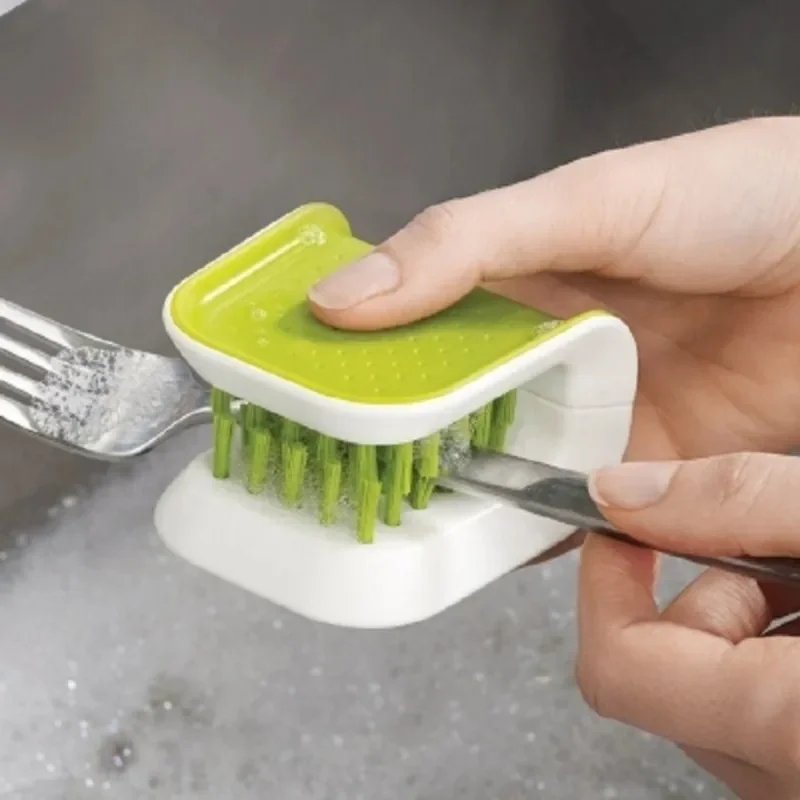 Kitchen Supplies Cleaning Utensils Knives, Chopsticks Knives and Forks Cleaning Brush U-shaped Knife Cleaning Hand Guard Brush
