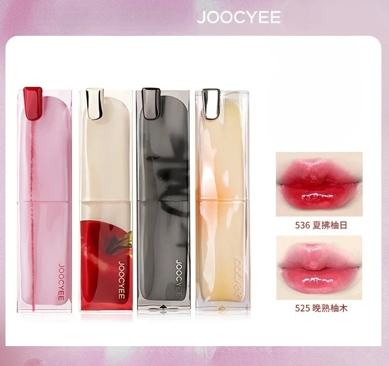 

JOOCYEE Toffee Pink Mist Water Wave Crystal Freeze Губная помада Белая легкая пленка Формирующая губы Макияж