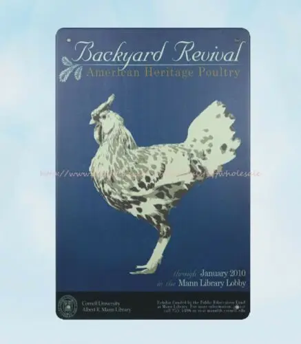 Backyard Revival American Heritage Poultry chicken metal tin sign metal signs