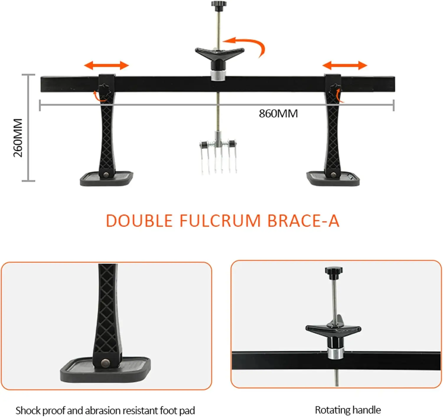 Автомобильный вмятин, ручной съемник, рычаг, набор для удаления молотка, инструмент для ремонта кузова автомобиля (черный)