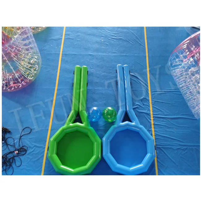 Teamwork Large Inflatable Tennis Racket Ball Games/Inflatable Team Building Games