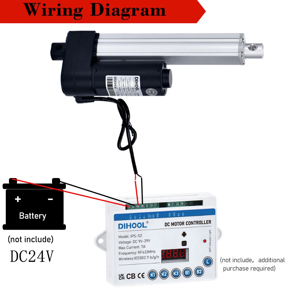Imagem -04 - Atuador Linear de Levantamento Elétrico 3000n 24v 100 Mm1600 mm Curso 50kg300kg Carga Atuador Ajustável 25db 60w Abridor de Porta