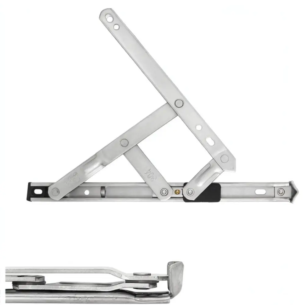 Stainless Steel Window Restrictor For Casement Windows Safety Positioning Hinge Windproof Support Accessory Hardware