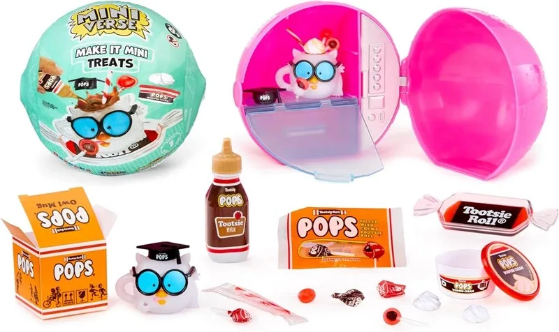MGA Miniverse ألعاب كروية صغيرة أعمى هالوين الغذاء اللعب منزل لعبة العلامة التجارية وجبات خفيفة صندوق غامض صغير الديكور الاطفال ألعاب مخصصة هدية