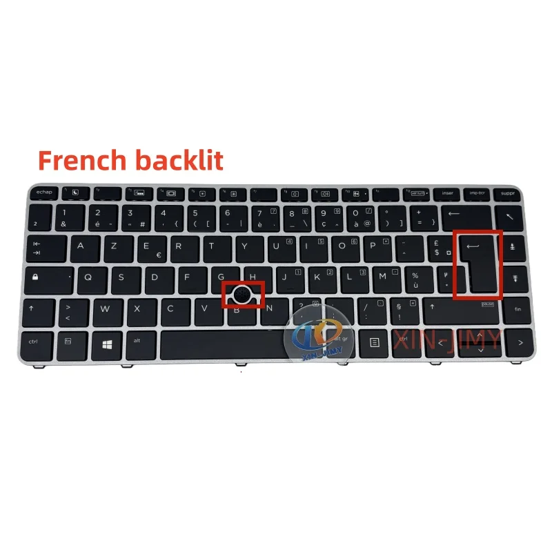 AZERTY Backlit Keyboard for HP EliteBook 840 G3 840 G4 848 G3 848 G4 840r G4 745 G3 745 G4 Zbook 14u G4 Pointer FR French