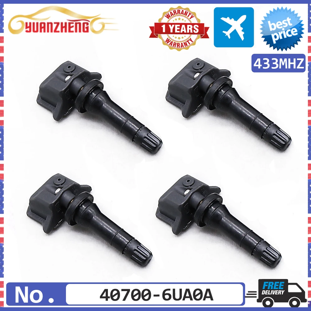 NEW 40700-6UA0A Tire Pressure Sensor Monitoring System TPMS For Nissan Altima Leaf Sentra Rogue Infiniti QX50 433Mhz 407006UA0A