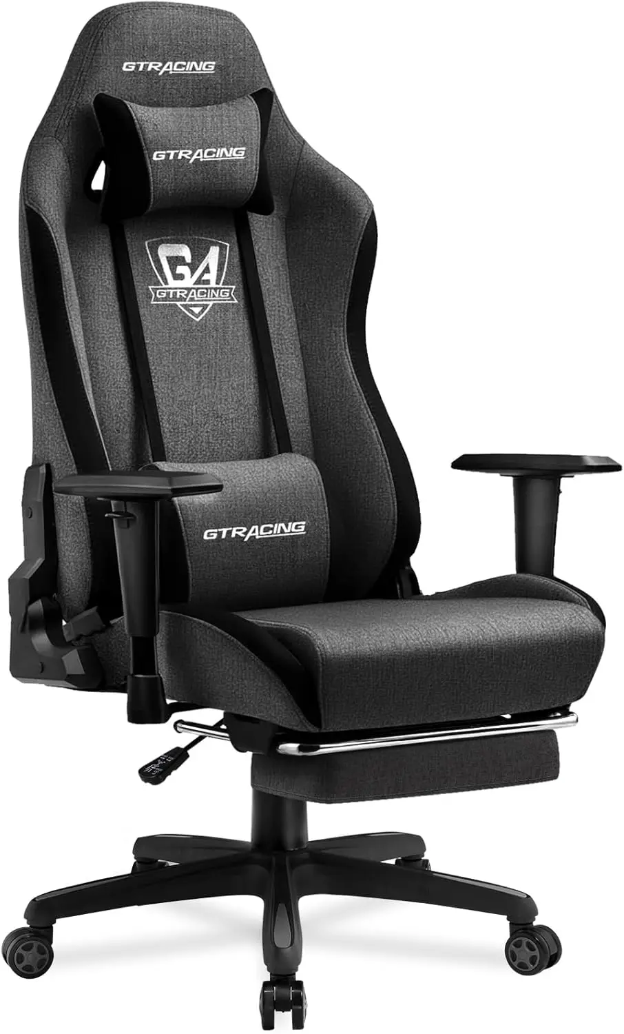 

Gaming Chair with Footrest, Fabric Breathable Big and Tall Ergonomic Computer Chair 350 lbs with Adjustable Lumbar Support