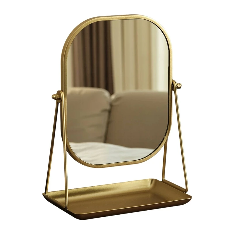 Metal Pink Makeup Mirror Luxury Box Korean Style Cute Elegant Vanity Table Decor For Women Teens Birthday Anniversary Gift