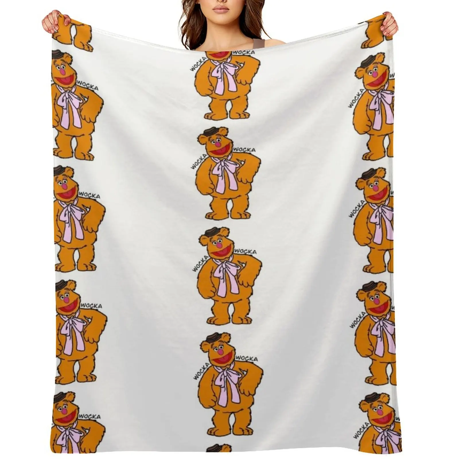 

The Muppets - Fozzie Bear Wocka Wocka Throw Blanket Summer Bed Fashionable cosplay anime Custom Blankets