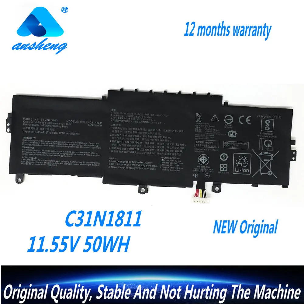 

NEW C31N1811 Laptop Battery For Asus UX433F UX433FX UX433FN UX433FA U4300FN U4300FA U4300F BX433FN 11.55V 50WH