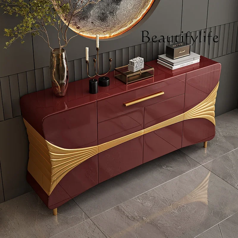 

1 итальянский шкаф на крыльце, роскошный шкафчик, средневековый фойе, многослойная доска из цельного дерева, домашний шкаф для обуви, гостиная