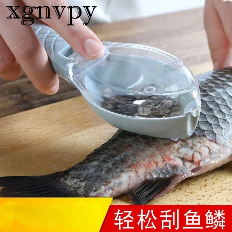 Xgnvpy 2PSC Household with Cover Fish Scale Planer Utensils Kitchen Kill Fish Manually To Scale Scraper Fish Scale Knife Hit