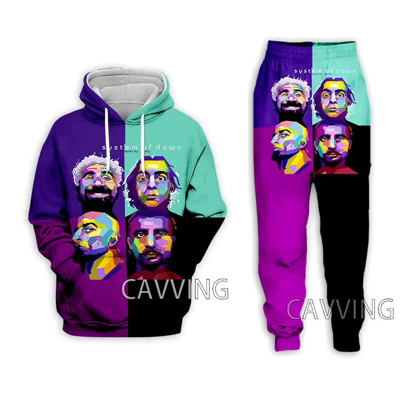 System of A Down 3D Printed Casual Hoodies Hooded Sweatshirt Pants Jogging Pants Trousers Suit Clothes Women/ Men Sets  H02