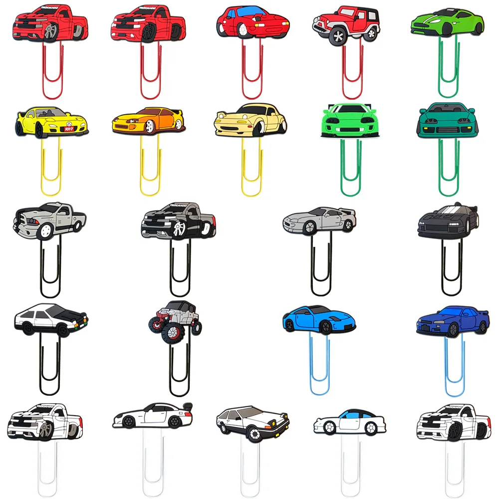 

Car Large Paper Clip Office Supplies Creative Cute Paper Clip U-shaped Needle PVC Cartoon Bookmark Y2k Fashion Toy Anime Cartoon