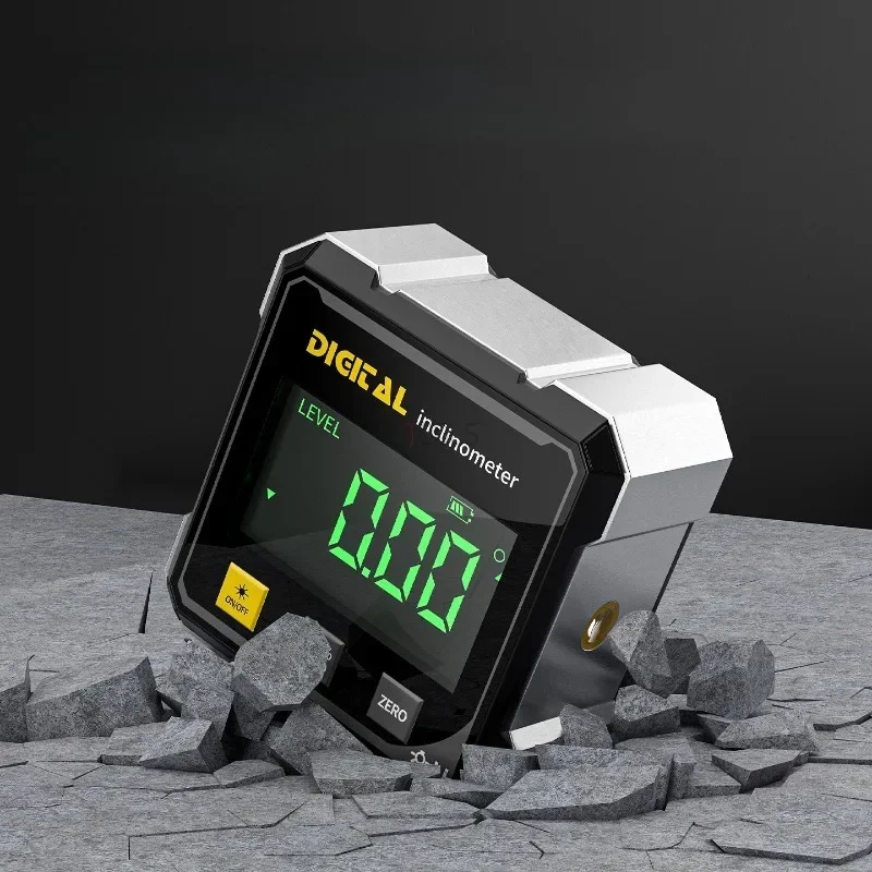 Slope Measurement Laser Level Precision Digital Laser Inclinometer Woodworking Digital Angle Measuring Instrument with Magnetic