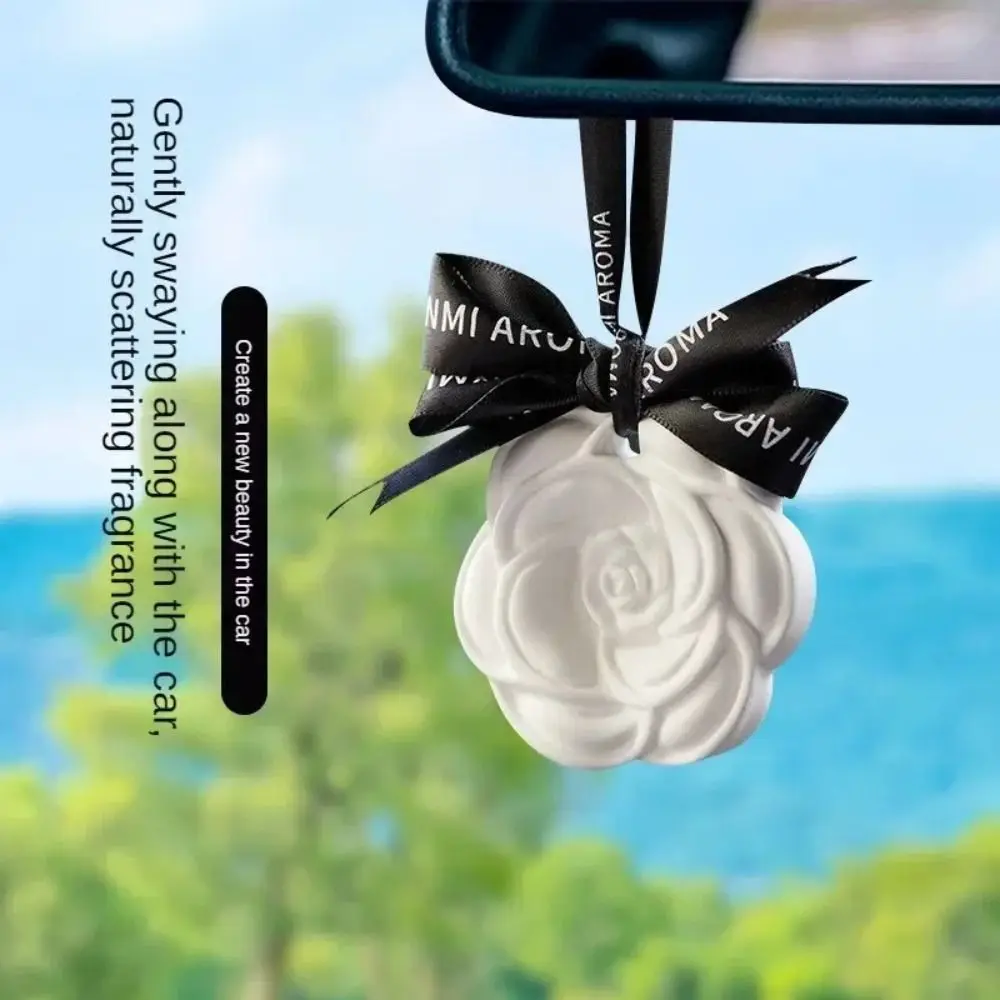 Camellia Blossom Plaster Aromatherapy Pendant Solid Air Purifying Balm Aromatherapy Plaster Wax Car Perfume Pendant Air