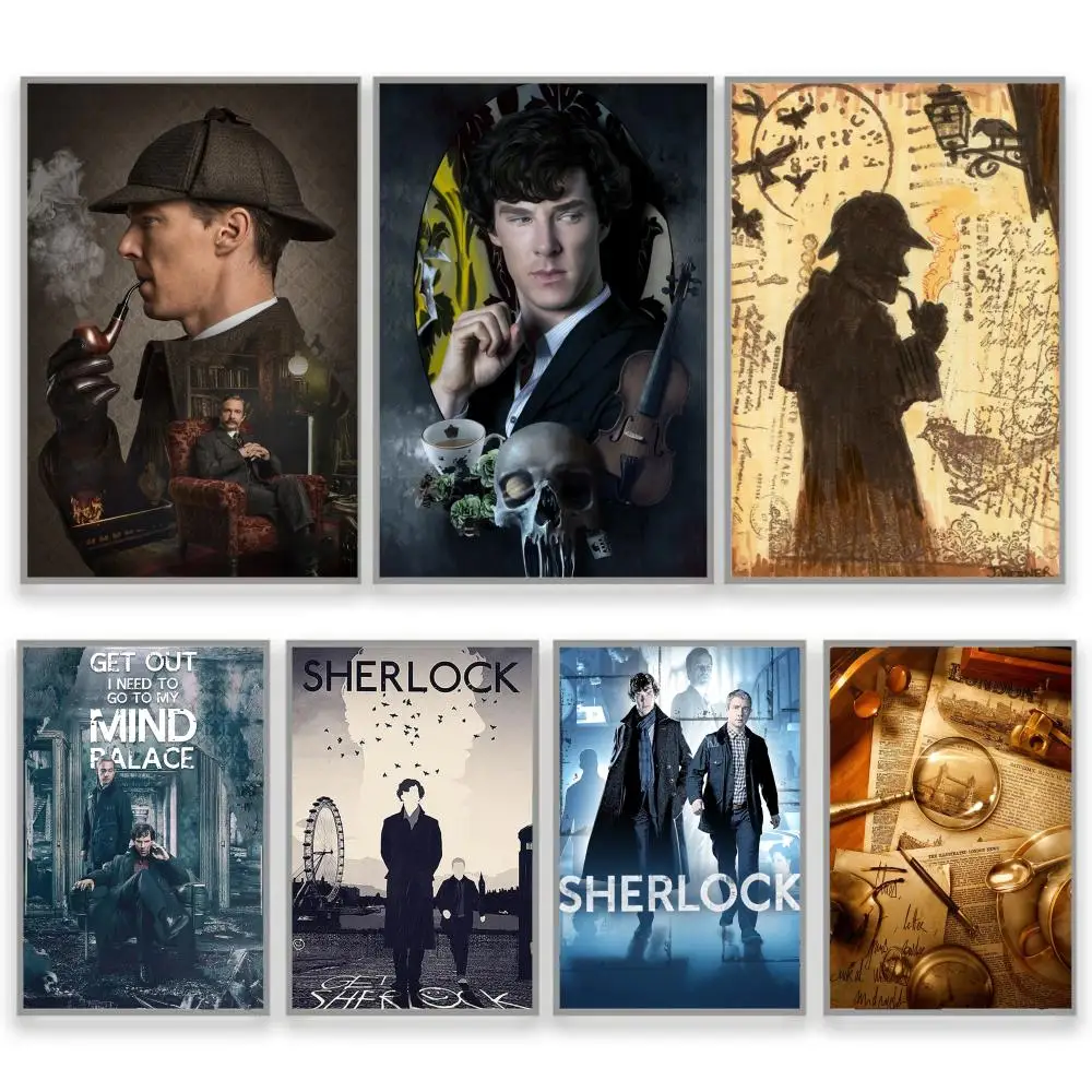 Britain H-Holmess TV S-Sherlock Interior Creative Room Accent Teen Boy Gift Poster