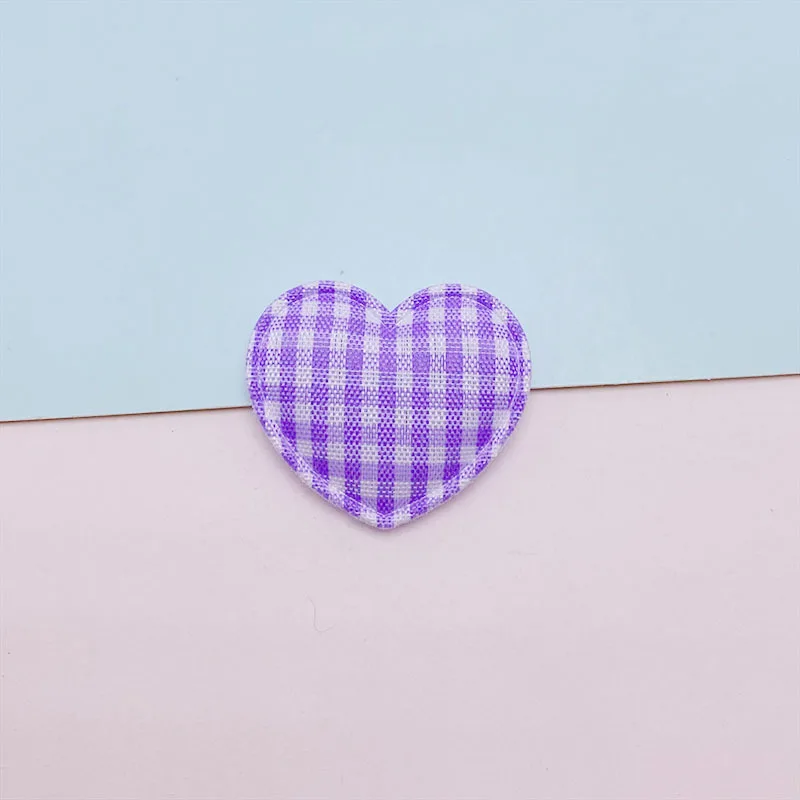 70 Stück 3x2,5 cm Gitterstoff-Herz-Applikationen zum Aufnähen für DIY Haarspangen-Zubehör, Kleidung, Kopfbedeckungen, Dekor-Patches – Detail 12