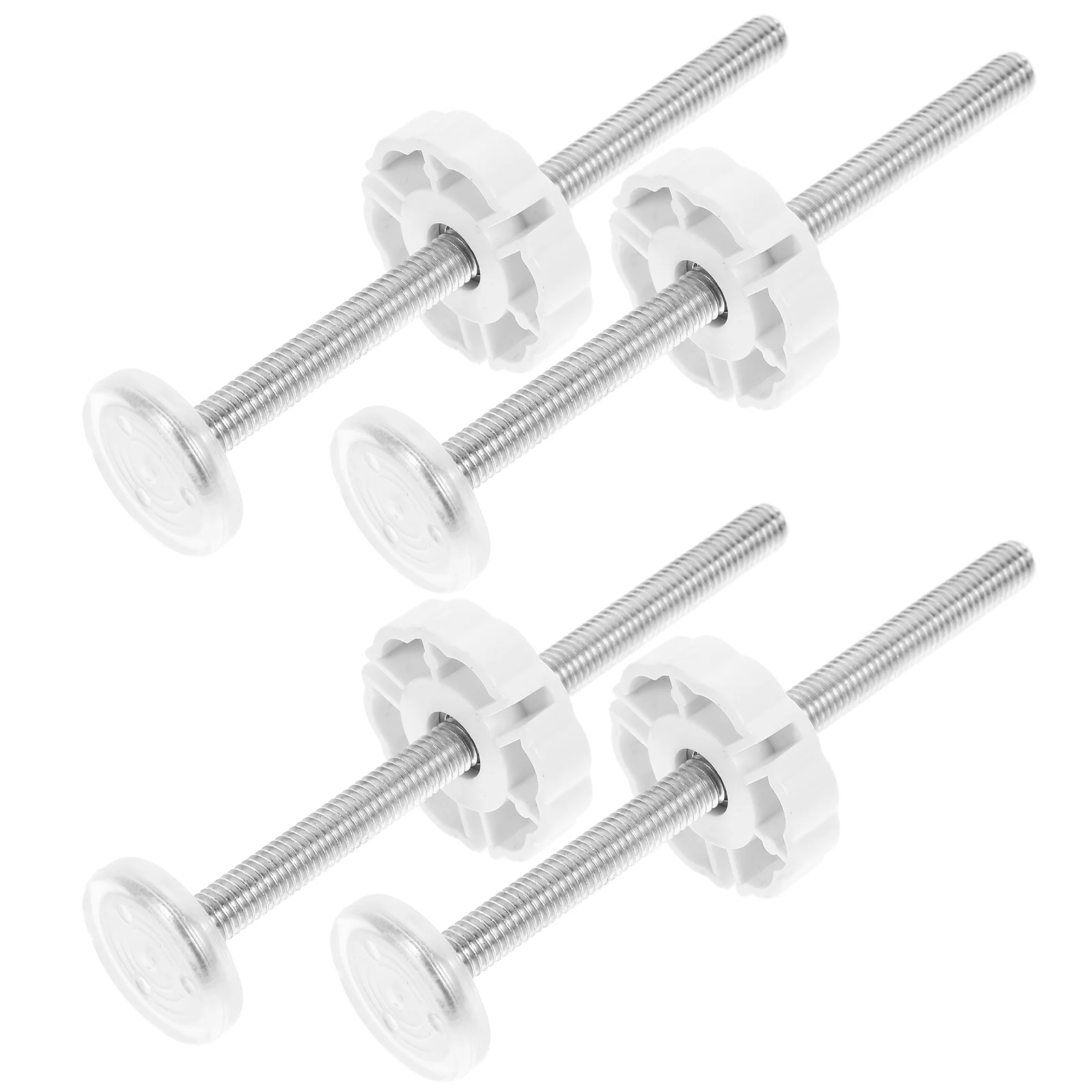 

4 Pcs Pet Door Bolt Baby Gate Mount Sweat Pad Vest Gates Threaded Rods Parts Replacement Knob Spindle