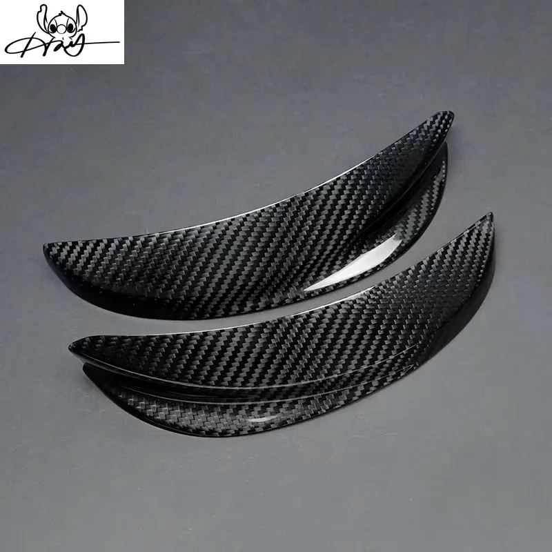 for Fiat 500 General Purpose Sand Carbon Fiber Automotive Headlight Eyebrow Frame External Accessories Decoration