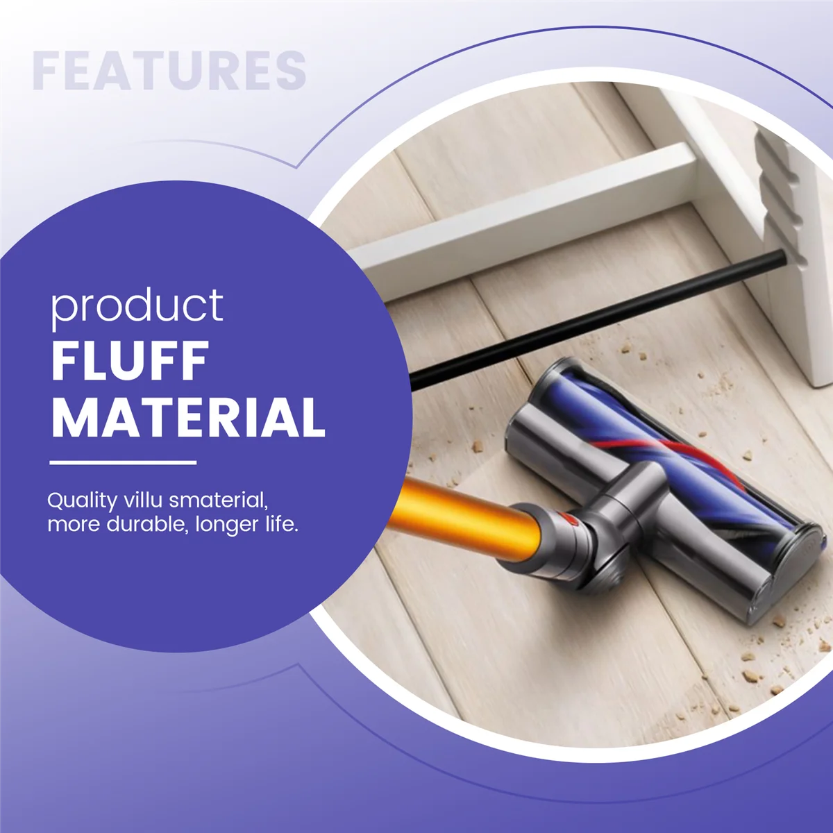 ABBR 7 шт. мягкие плюшевые полоски для пылесоса Dyson V6 V7 V8 V10 V11, мягкая роликовая головка с отверткой, запасная часть