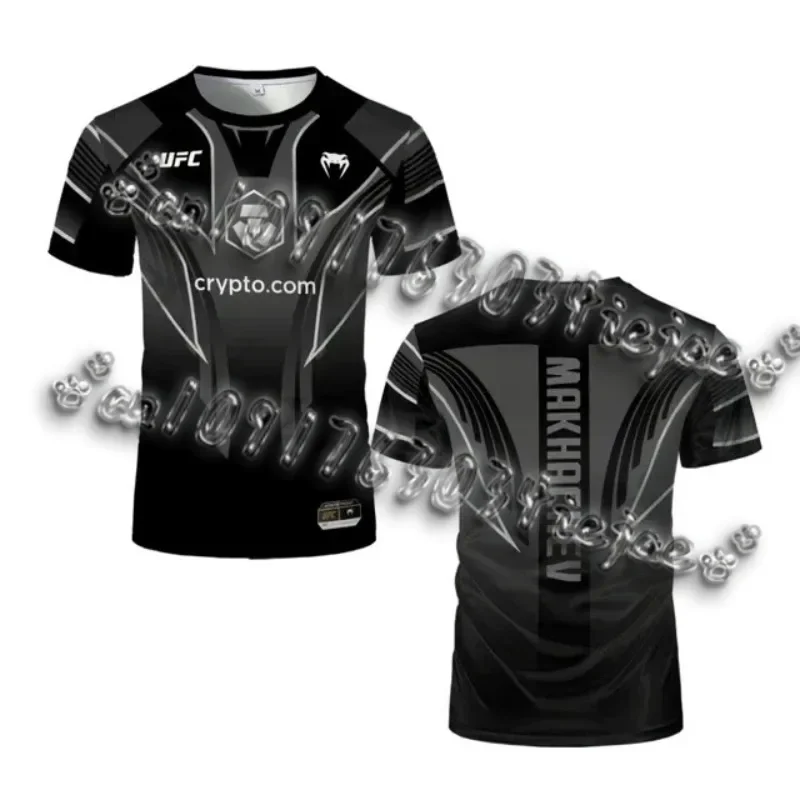 

Новая мужская футболка для соревнований по борьбе, веерообразный круглый вырез с 3D-принтом, мужской и женский спортивный топ с короткими рукавами для активного отдыха