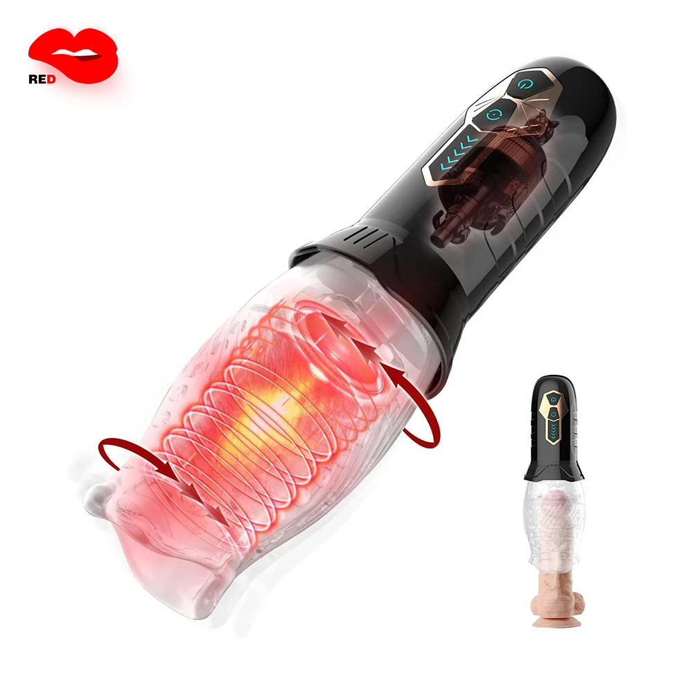 Male Automatic Masturbator Cup Vagina Masturbation 5 Rotating &10 Vibrator Penis Blowjob Pussy Stimulator Adult Sex Toys for Men