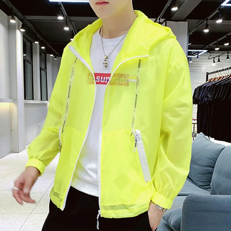 

Fashion Hooded Spliced Zipper Pockets Korean Thin Jackets Men's Clothing 2024 Summer New Casual Tops Solid Color All-match Coats