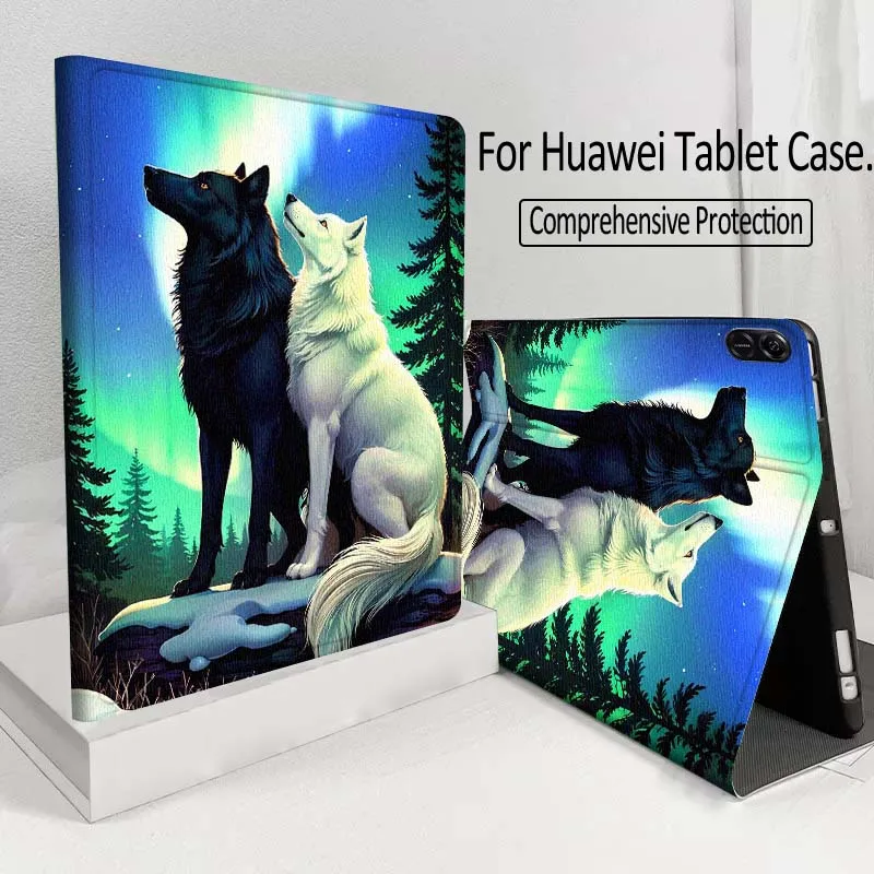 

Чехол для планшета с дизайном аниме-волка для Huawei MatePad M5 T5 SE 11 Pro Honor Tab 5 V7 V8 X9 GT 10.1 10.8 дюймов