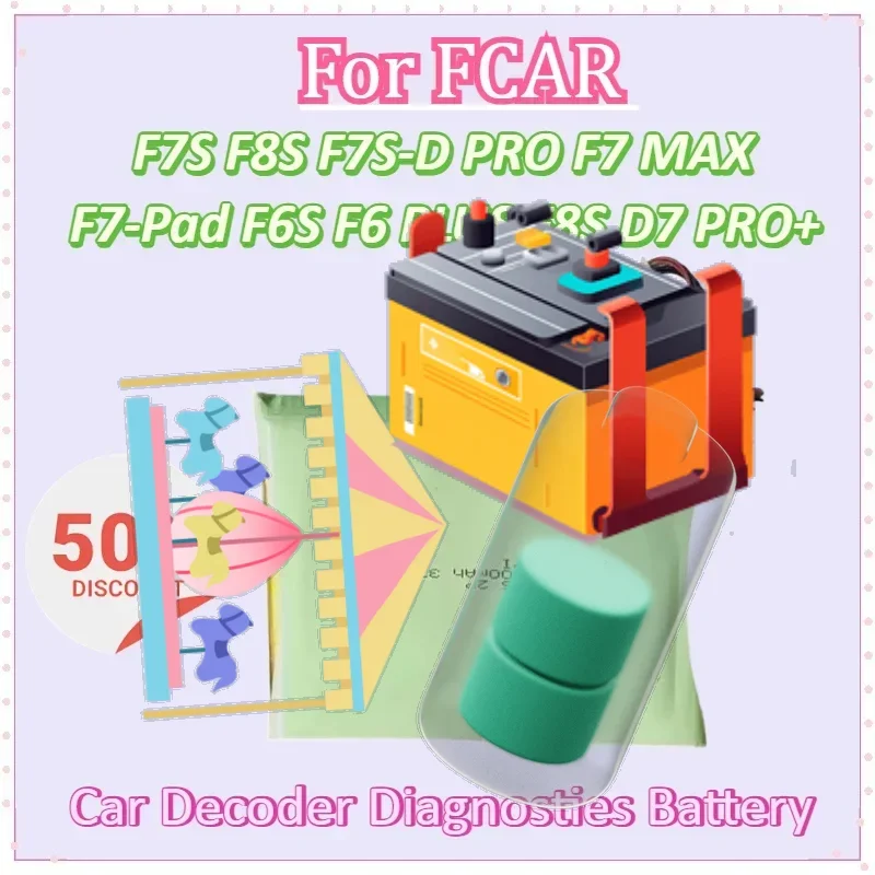

Battery for FCAR F7S F8S F7S-D PRO F7 MAX F7-Pad F6S F6 PLUS F8S D7 PRO+ Car Decoder Diagnostics Batteries