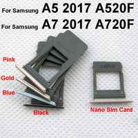 Dual SIM Card Tray For Samsung A5 2017 A520F A7 2017 A720F Single Card Tray Holder Slot Replacement Parts