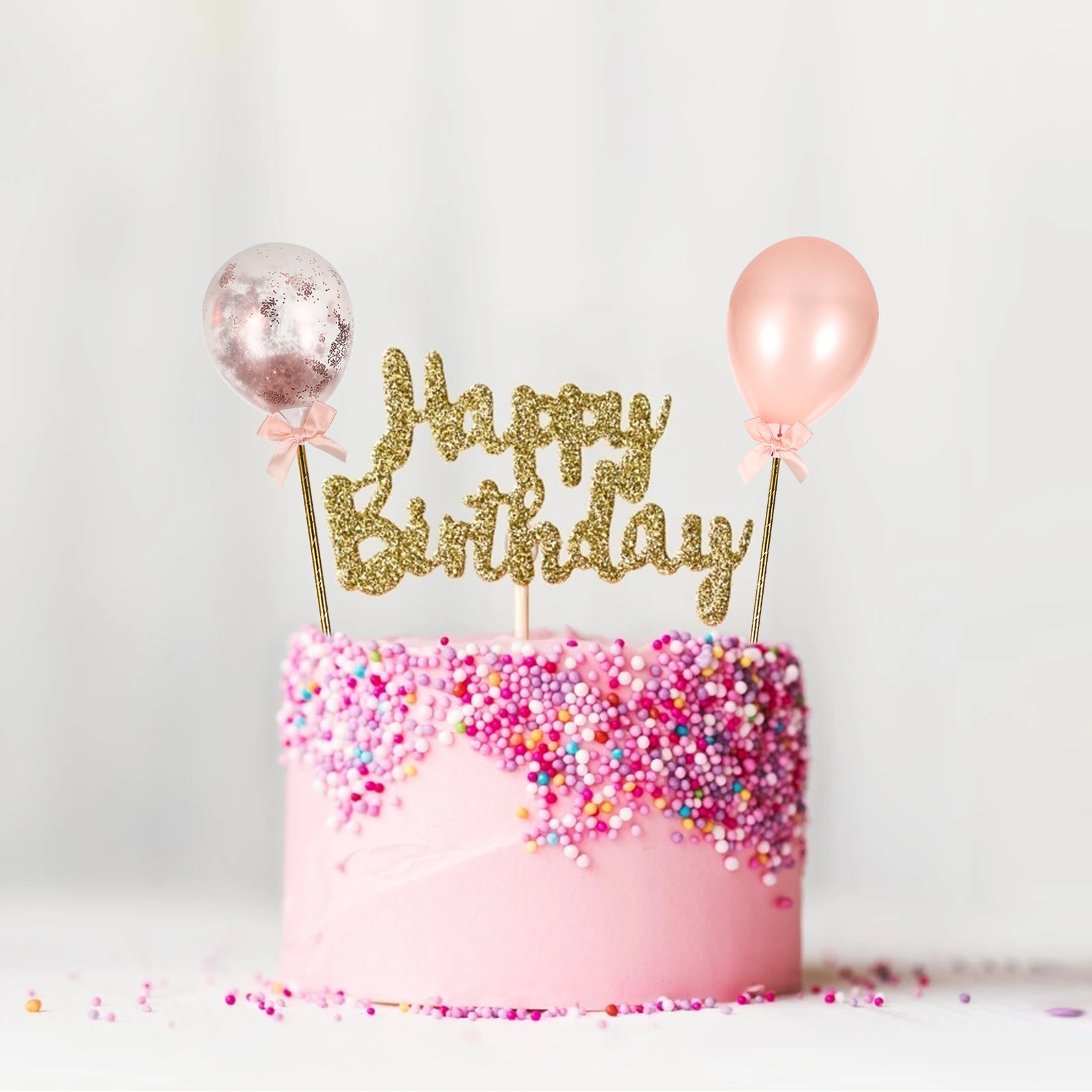

Birthday Cake Decoration Insert Balloons Topper Party Decorations Emulsion Child Picks for Cakes