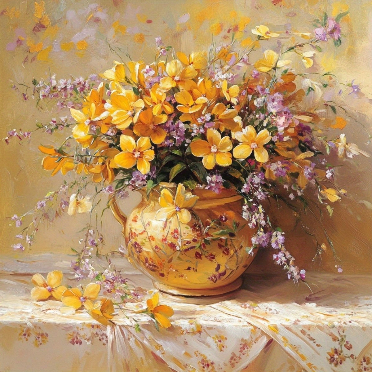 Beautiful Yellow Flowers Jigsaw Puzzle 500/1024 PCS Holiday Stress Relieving Fun Games Home Decor Holiday Gifts