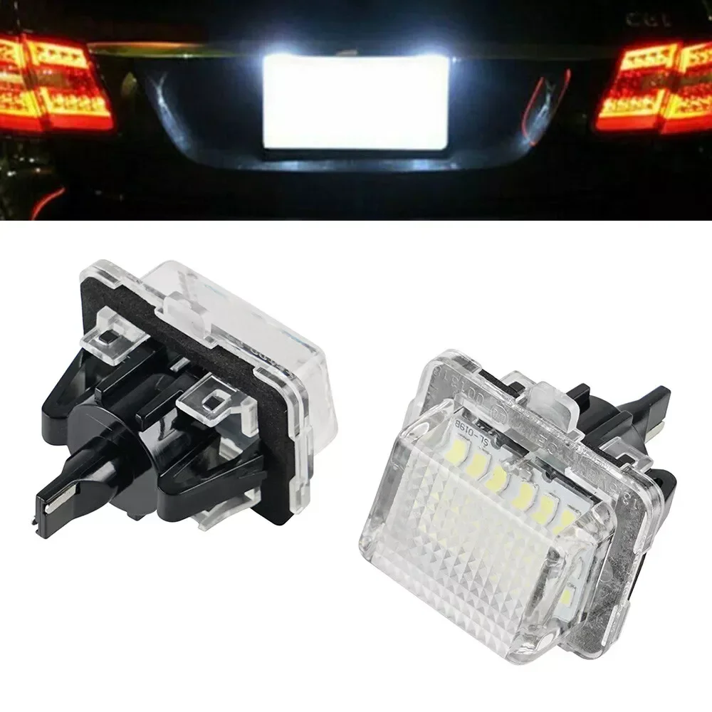 2pcs LED Number License Plate Light for Mercedes Benz W204 W212 C207 C216 W221 S204 S212 Canbus Error Free
